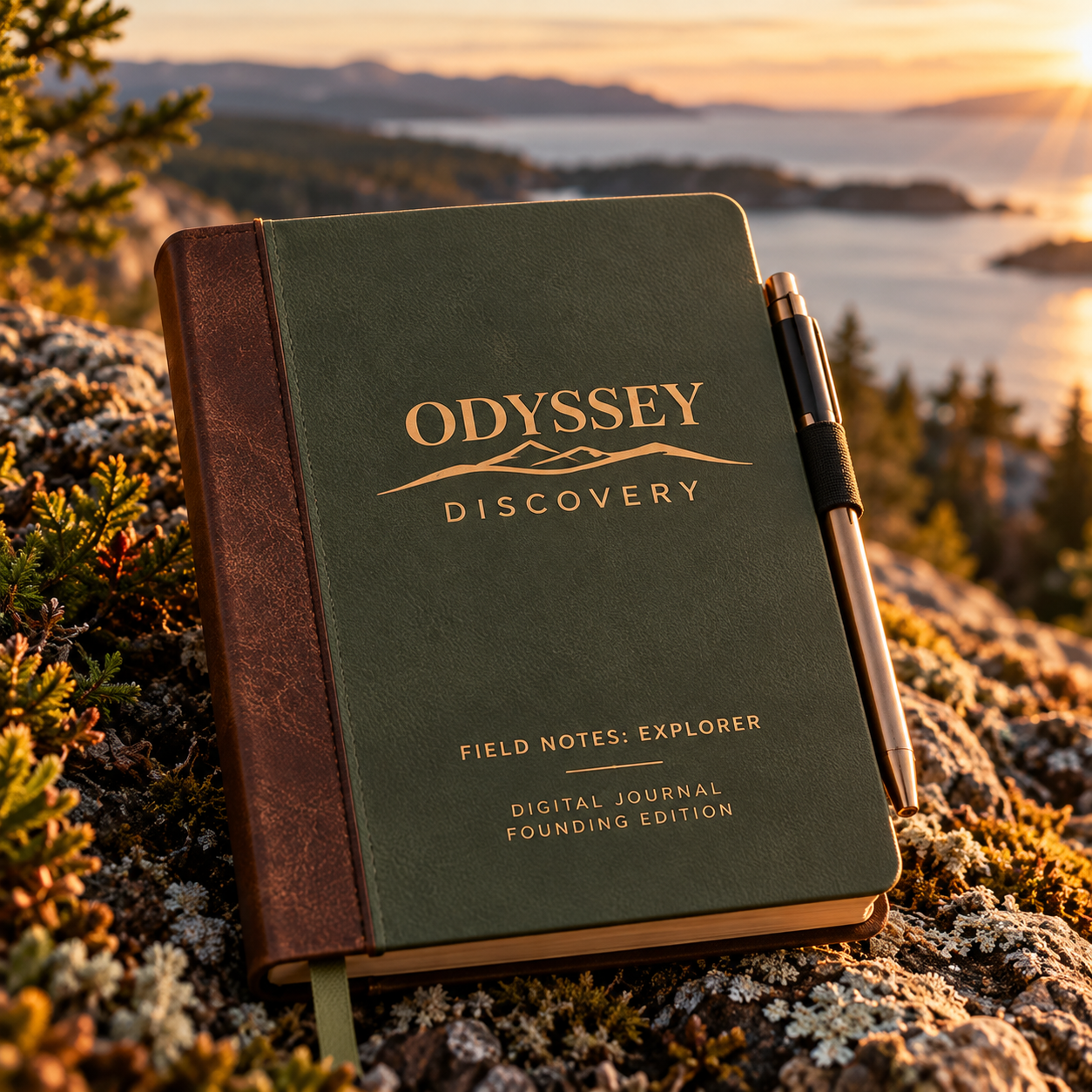 Field Notes: Explorer Digital Journal — Founding Edition shown on a tablet and phone