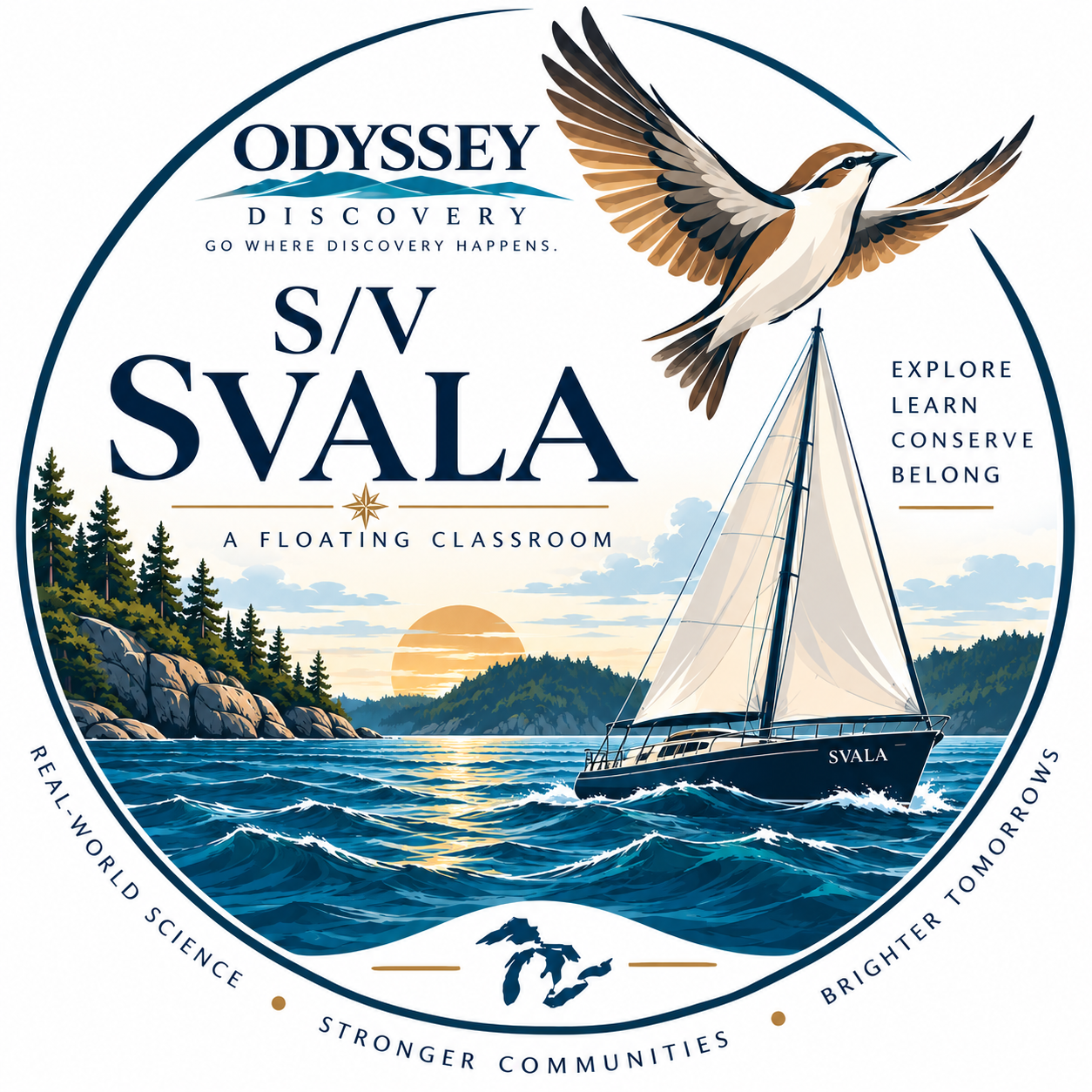 S/V Svala emblem: a floating classroom for Great Lakes science and education
