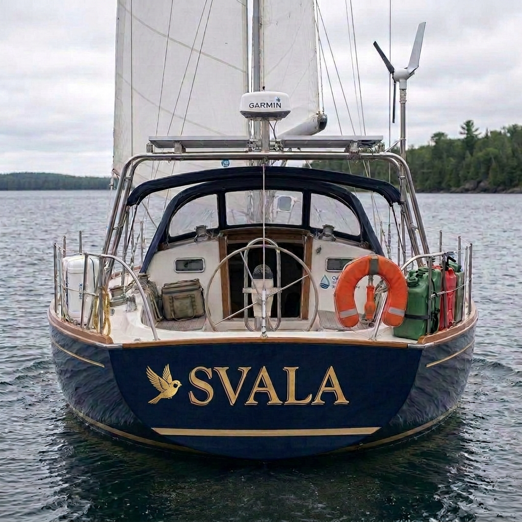 Conceptual illustration of a Great Lakes field sailing vessel under way